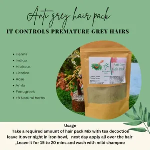 Anti Grey Hair Pack - Its Not a Dye , Grey Hair Reducing pack Only